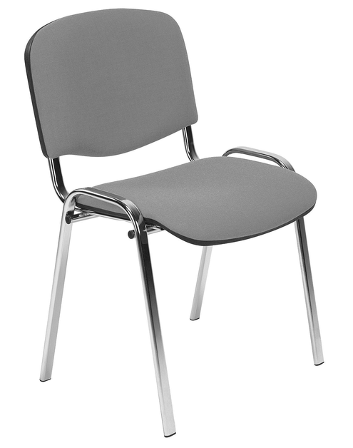 Zdjęcie: Krzesło Iso Chrome szaro-czarne kratka C-73 NOWY STYL