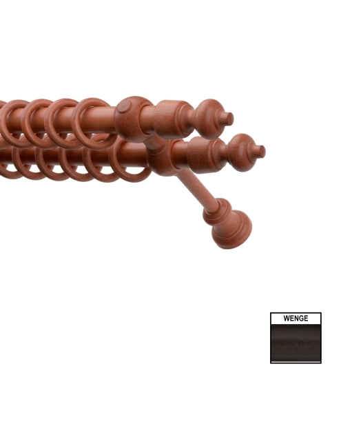 Zdjęcie: Karnisz podwójny Hermes 140 cm wenge KARWEL