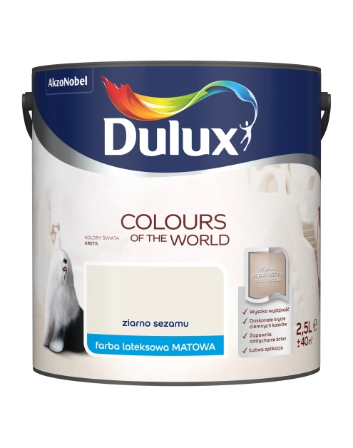 Zdjęcie: Farba do wnętrz Kolory Świata 2,5 L ziarno sezamu DULUX