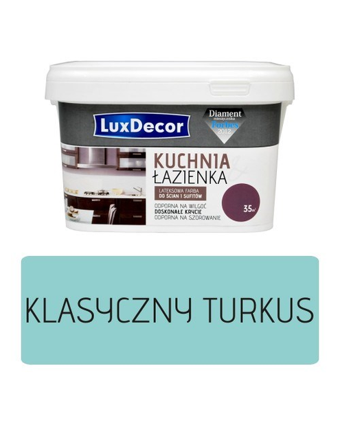 Zdjęcie: Farba Kuchnia i Łazienka klasyczny turkus 2,5 L LUXDECOR