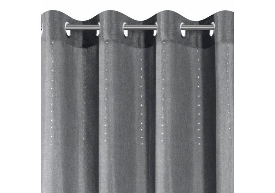 Zdjęcie: Zasłona Alivia 140x250 cm stalowa na przelotkach EUROFIRANY
