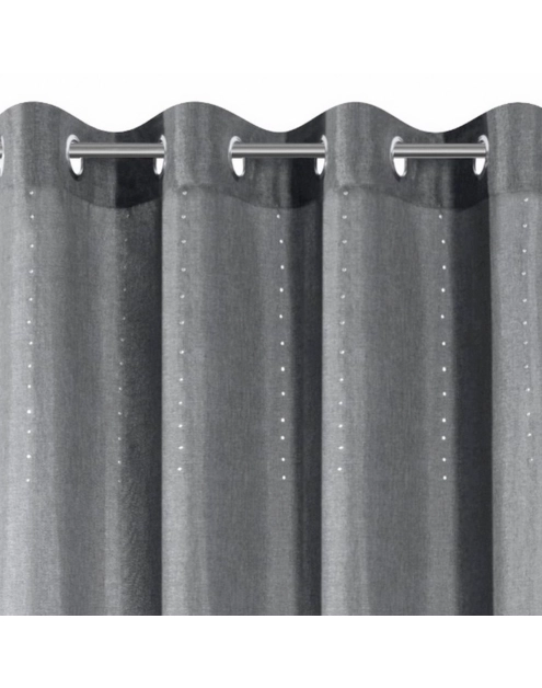 Zdjęcie: Zasłona Alivia 140x250 cm stalowa na przelotkach EUROFIRANY