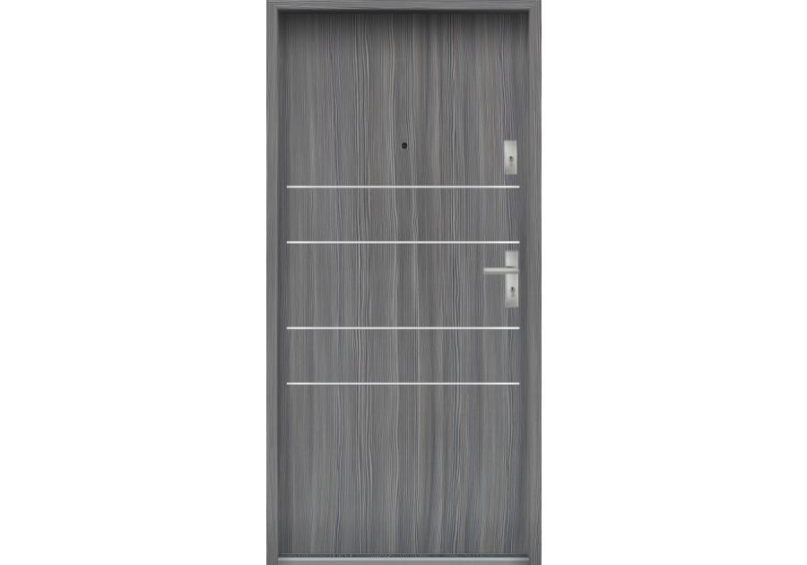 Zdjęcie: Drzwi wejściowe do mieszkań Bastion A-30 Mokka 90 cm lewe ODR KR CENTER