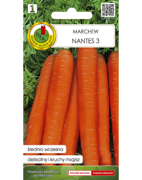 Zdjęcie: Marchew jadalna Nantes 3, 2 g PNOS