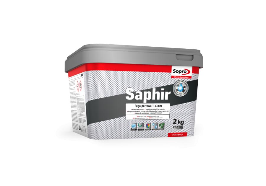 Zdjęcie: Fuga cementowa elastyczna Saphir manhattan 2 kg SOPRO