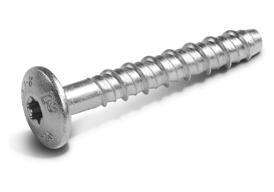 Zdjęcie: Wkręt do betonu w ocynku galwanicznym z łbem soczewkowym powiększonym R-LX-PX-ZP 6x50 mm RAWLPLUG