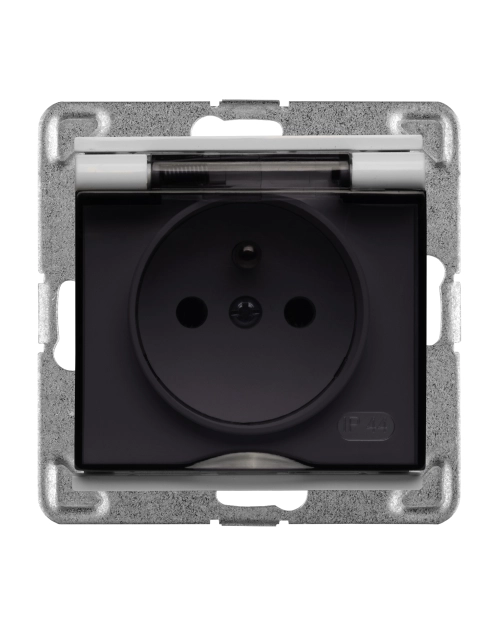 Zdjęcie: Gniazdo wtyczkowe Verona bryzgoszczelne IP44 z uziemieniem bez ramki biały POLMARK