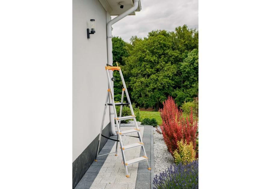 Zdjęcie: Drabina aluminiowa jednostronna MAX 5-stopniowa DRABEST