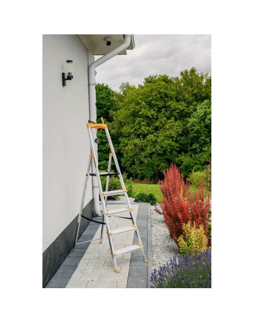 Zdjęcie: Drabina aluminiowa jednostronna MAX 5-stopniowa DRABEST