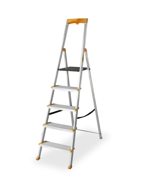 Zdjęcie: Drabina aluminiowa jednostronna MAX 5-stopniowa DRABEST