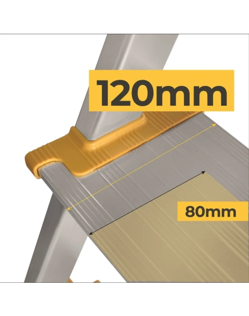 Zdjęcie: Drabina aluminiowa jednostronna MAX 5-stopniowa DRABEST