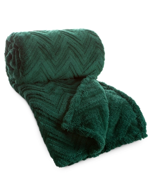 Zdjęcie: Koc Jodła 200x220 cm ciemnozielony EUROFIRANY