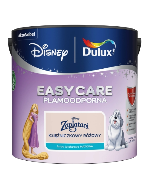 Zdjęcie: Farba lateksowa 2,5 L księżniczkowy różowy matowa EASYCARE DISNEY