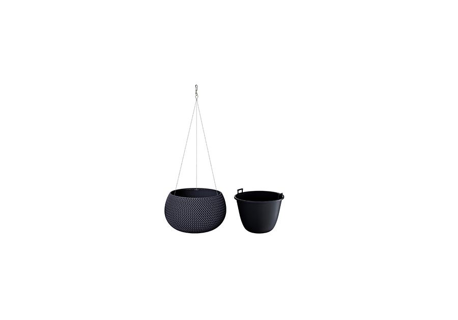 Zdjęcie: Doniczka Splofy Bowl Ws antracytowy 29 cm PROSPERPLAST