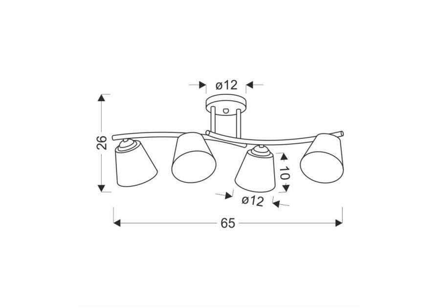 Zdjęcie: Lampa wisząca Greco czarny + złoty 4x40 W E27 klosz biały CANDELLUX