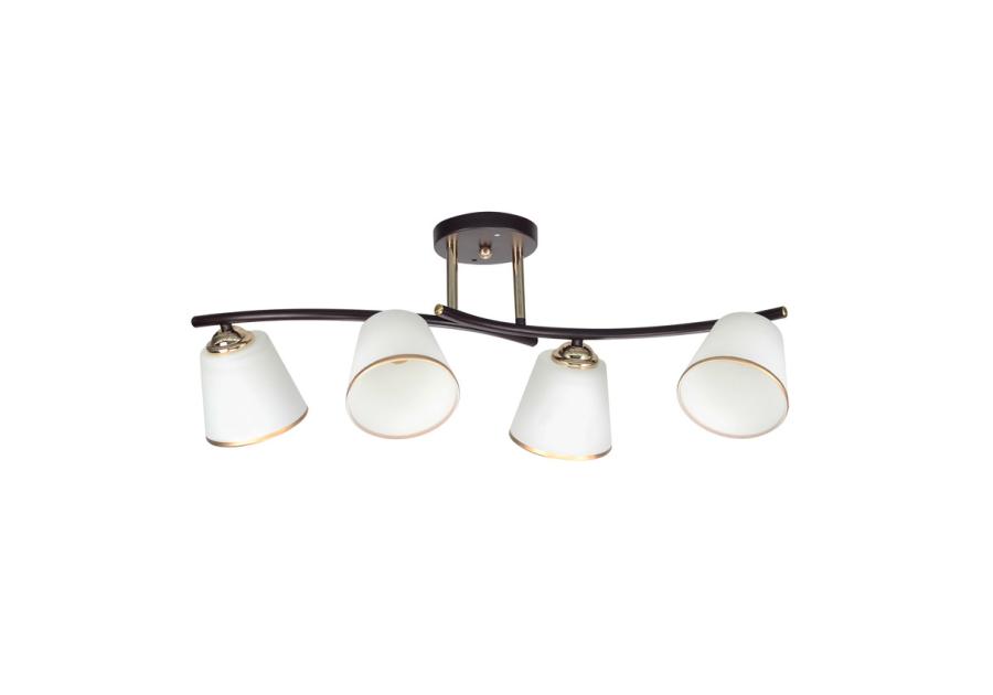 Zdjęcie: Lampa wisząca Greco czarny + złoty 4x40 W E27 klosz biały CANDELLUX