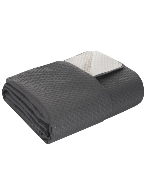 Zdjęcie: Narzuta Boni 170x210 cm stalowo-kremowa EUROFIRANY