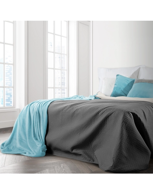 Zdjęcie: Narzuta Boni 170x210 cm stalowo-kremowa EUROFIRANY