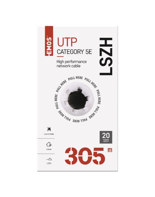 Zdjęcie: Kabel UTP Cat5e LSZH, 305 m EMOS