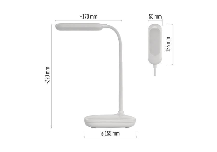 Zdjęcie: Lampa biurkowa LED Lily biała EMOS