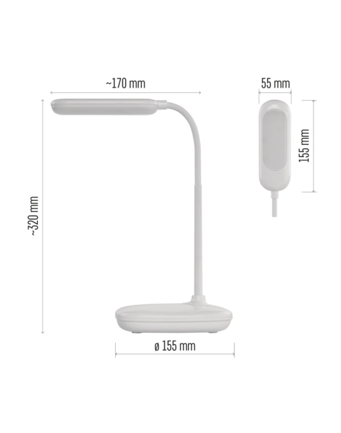 Zdjęcie: Lampa biurkowa LED Lily biała EMOS