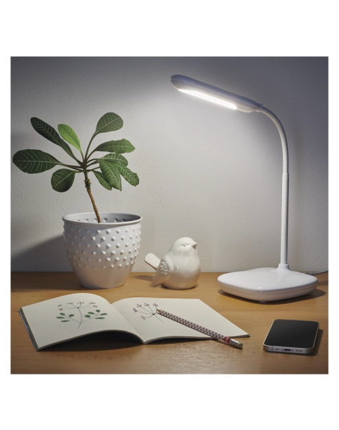 Zdjęcie: Lampa biurkowa LED Lily biała EMOS