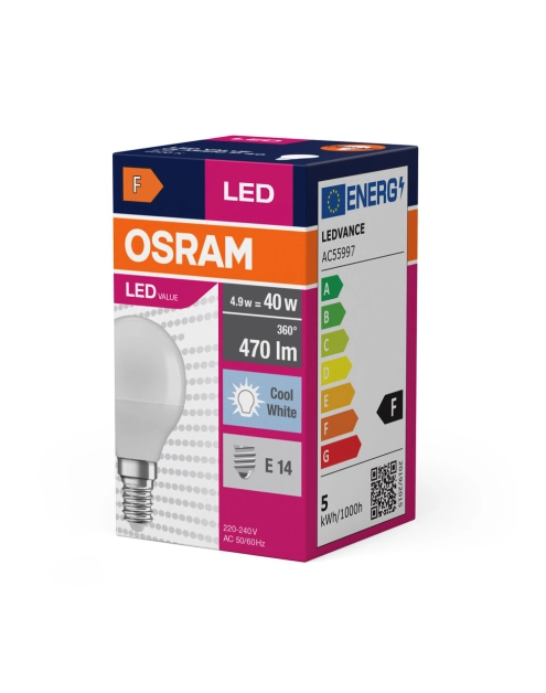 Zdjęcie: Lampa LED Value Classic P 4,9 W 840 Frosted E14 OSRAM