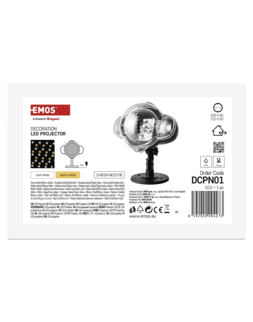 Zdjęcie: Projektor LED gwiazdki zimna biel + ciepła biel, IP44 EMOS