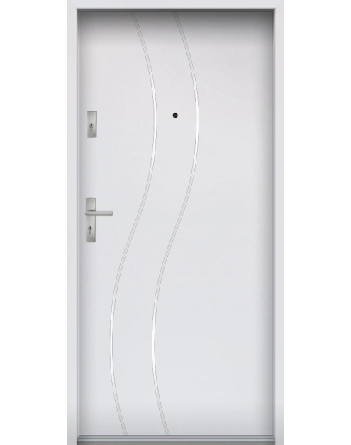 Zdjęcie: Drzwi wejściowe do mieszkań Bastion R-59 Biały 80 cm prawe ODP KR CENTER