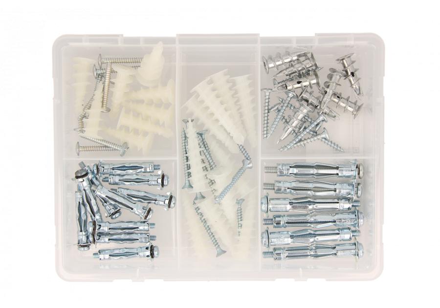 Zdjęcie: Zestaw kołków do mocowania w płycie G-K 52 elementy RAWLPLUG