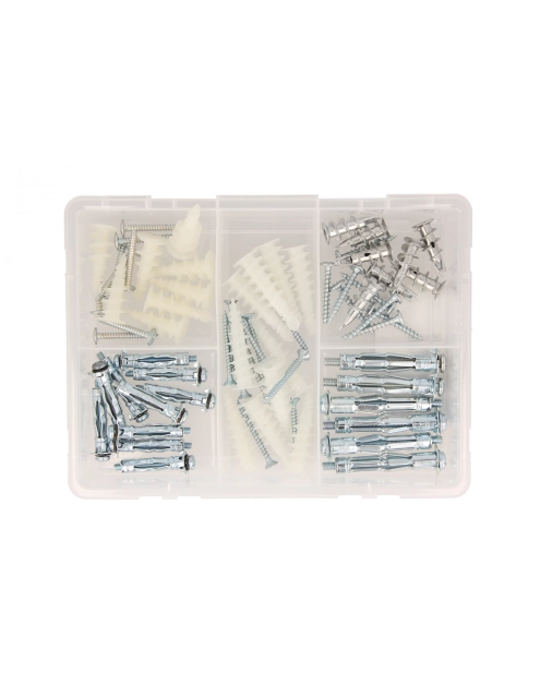 Zdjęcie: Zestaw kołków do mocowania w płycie G-K 52 elementy RAWLPLUG