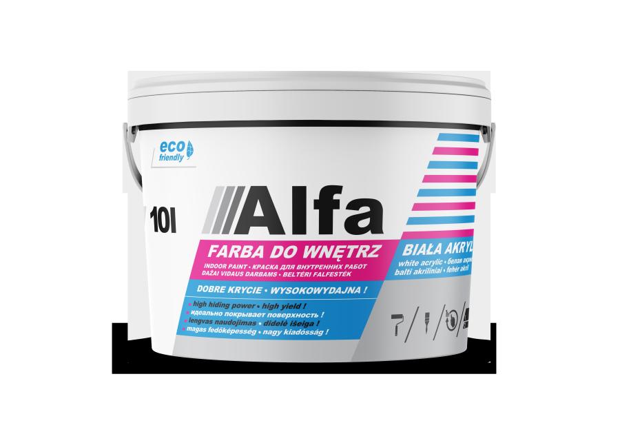 Zdjęcie: Farba akrylowa Alfa 10 L biała UNICELL