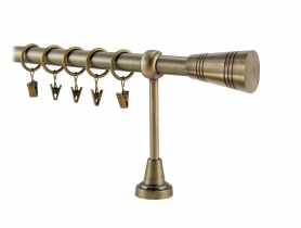 Karnisz pojedynczy Valentina fi 19 mm - 200 cm tubo złoto folia KARWEL