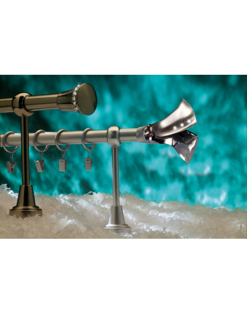 Zdjęcie: Karnisz pojedynczy Valentina fi 19 mm - 480 cm angelo ali satyna/chrom KARWEL