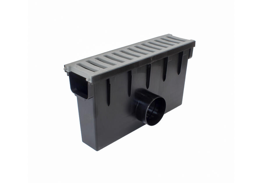 Zdjęcie: Odwodnienie liniowe studzienka zbiorcza krata PVC A 15, 500x131x280 mm ZMM MAXPOL