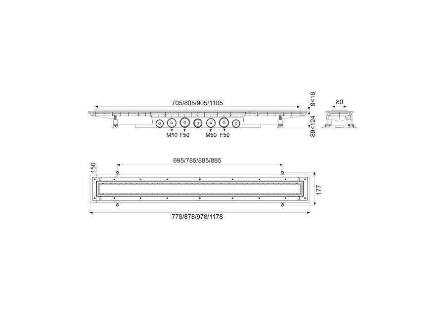 Zdjęcie: Odpływ liniowy venisio expert 1100mm TYCNER