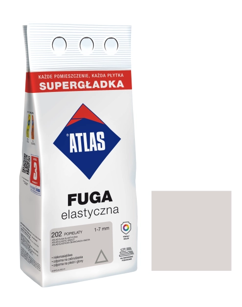 Zdjęcie: Fuga elastyczna kolor 202 popielaty alubag 2 kg ATLAS