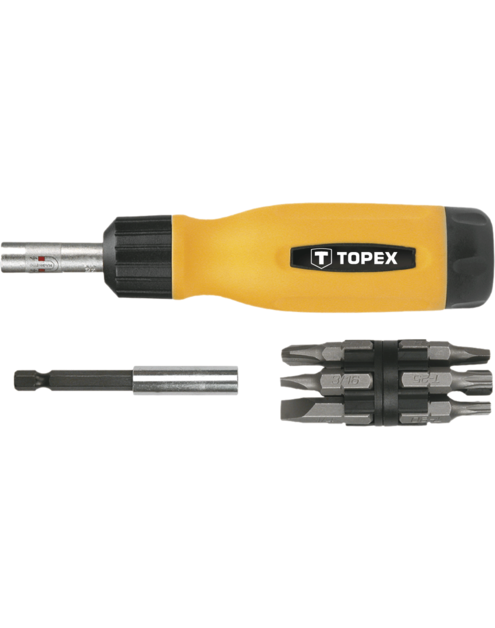 Zdjęcie: Końcówki wkrętakowe z uchwytem, zestaw 14 sztuk TOPEX