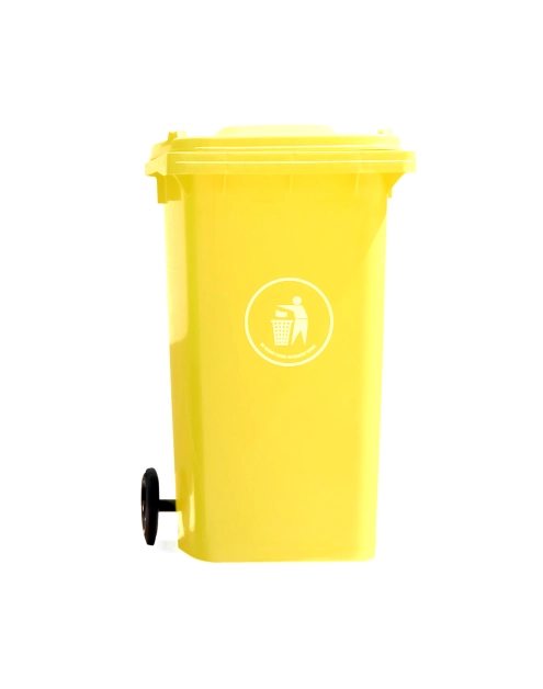 Zdjęcie: Kosz pojemnik na odpady 240 L żółty MIRPOL