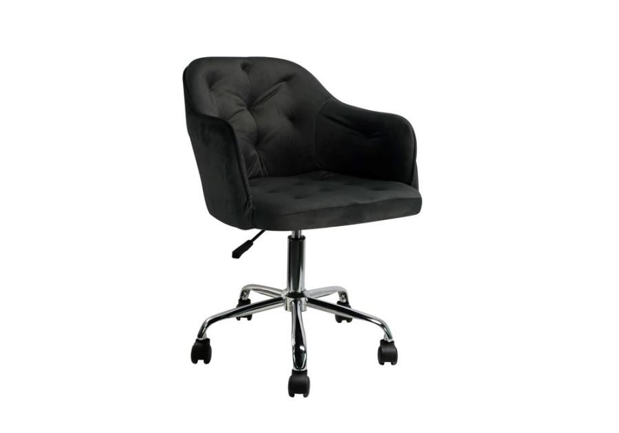 Zdjęcie: Fotel Skot tapicerowany tkaniną czarny welur TS INTERIOR