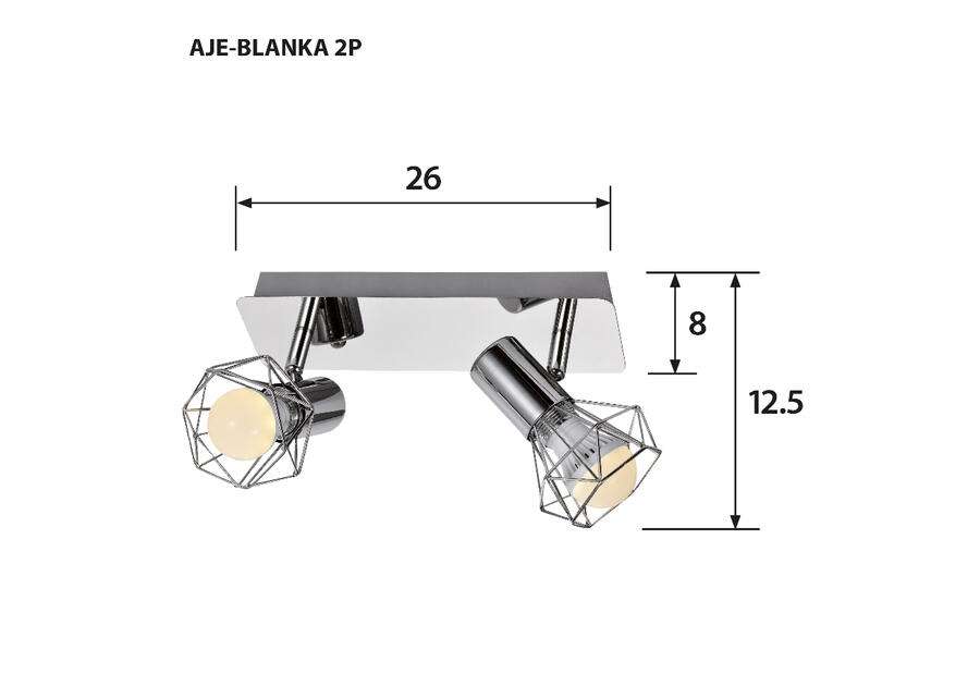 Zdjęcie: Listwa Aje-Blanka 2P E14 2 x 40W ACTIVEJET