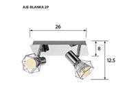 Zdjęcie: Listwa Aje-Blanka 2P E14 2 x 40W ACTIVEJET