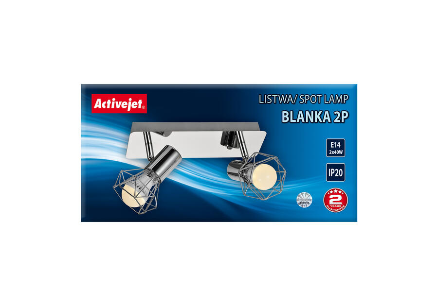 Zdjęcie: Listwa Aje-Blanka 2P E14 2 x 40W ACTIVEJET