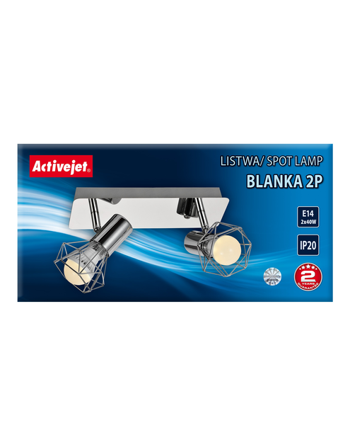 Zdjęcie: Listwa Aje-Blanka 2P E14 2 x 40W ACTIVEJET