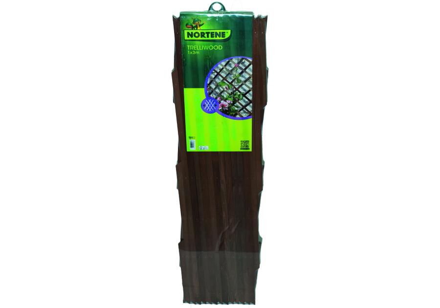 Zdjęcie: Drewniana kratkaTrelliwood 1 x 3 m, brązowy NORTENE
