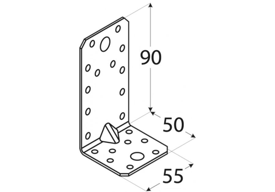 Zdjęcie: Kątownik z przetłoczeniem 9x5x5,5 cm KP3 DMX