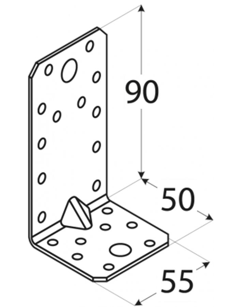 Zdjęcie: Kątownik z przetłoczeniem 9x5x5,5 cm KP3 DMX