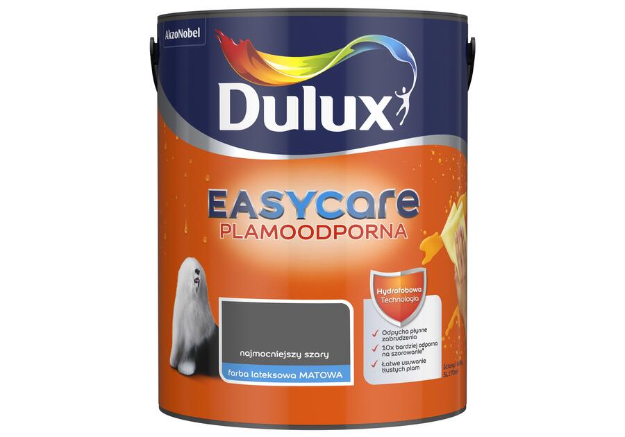 Zdjęcie: Farba do wnętrz EasyCare 5 L najmocniejszy szary DULUX