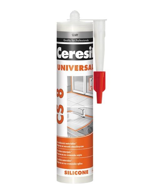 Zdjęcie: Silikon uniwersalny CS8 szary 280 ml CERESIT