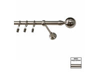 Zdjęcie: Karnisz pojedynczy Zeus fi 19 mm - 480 cm kula nikiel KARWEL